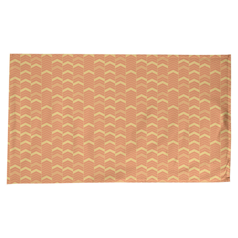 Nappe à chevrons à traits Stephenie, Orange / Jaune
