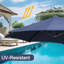 Parasol de patio 13 pi avec 12 baleines robustes Arlmont & Co.-332641662