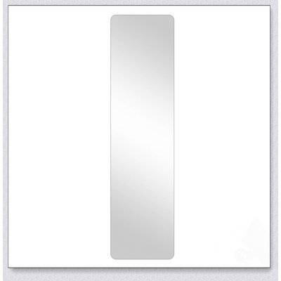 Miroir complet 60 po x 15 po pour le salon et la chambre à coucher, fixé au mur avec des angles arrondis et un cadre en aluminium de qualité aéronautique