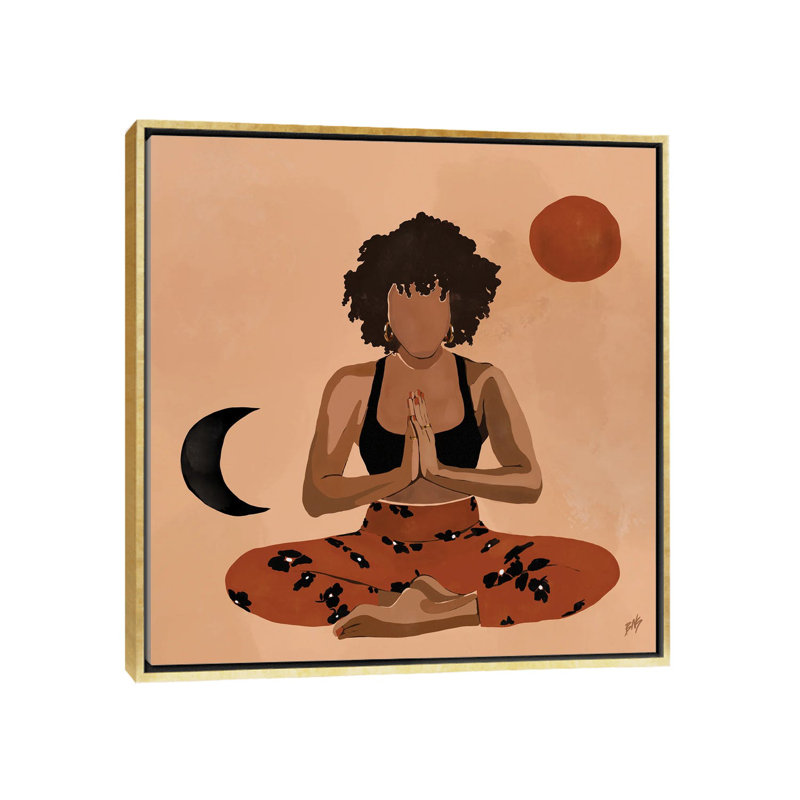 « Harmony » par Bria Nicole-impression d’art graphique, Pas de tapis, H 37 po x l 37 po x P 1,5 po, Toile encadrée d'or