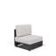 Chaise d'extérieur simple avec coussin Zachery