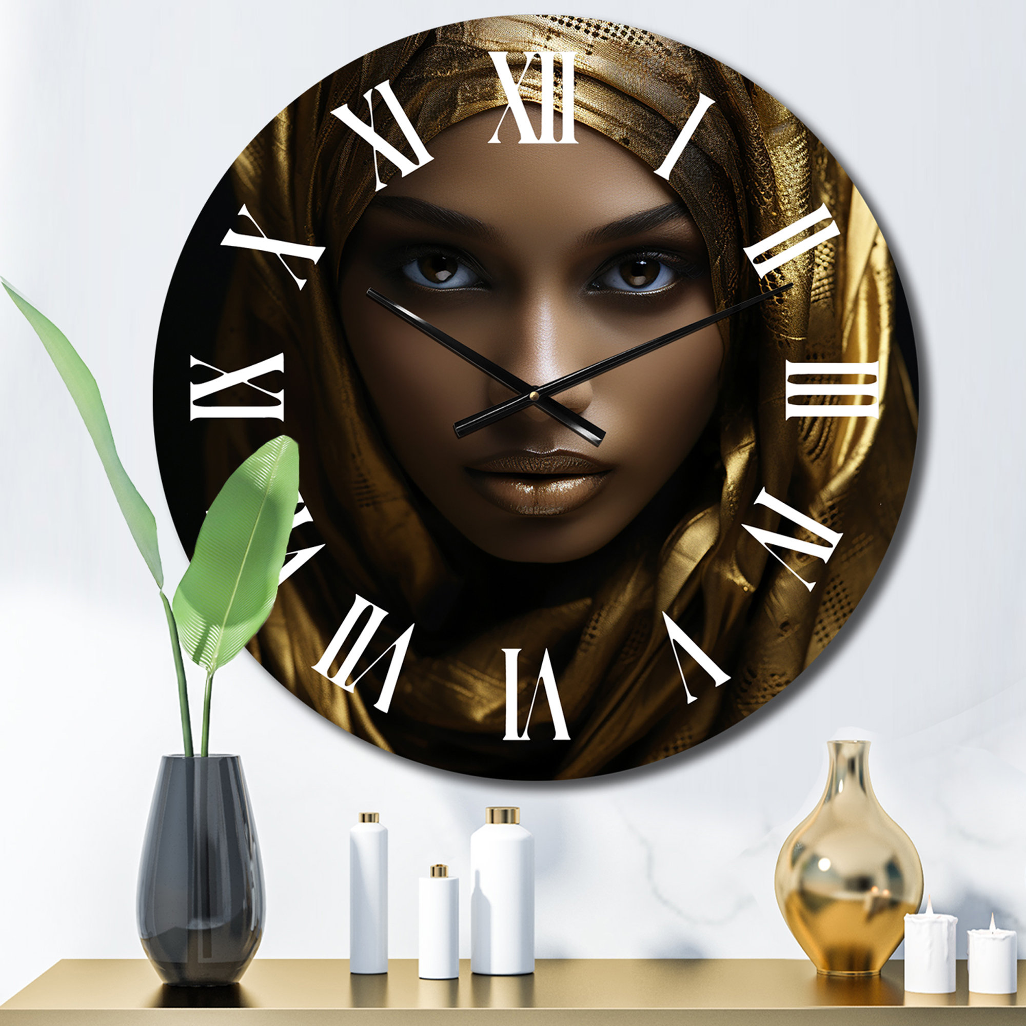 East Urban Home Crescenzo Metal Wall Clock Wayfair