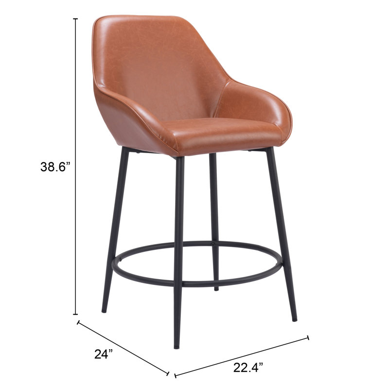 Ensemble de 2 tabourets de comptoir Rosabel