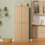 Armoire de rangement en bois cannelé de 72 po de hauteur avec portes, 6 tablettes de porte, organisateur, armoire polyvalente pour la cuisine, la salle à manger, l 30 po x P 15,75 po x H 72 po.-1082139744