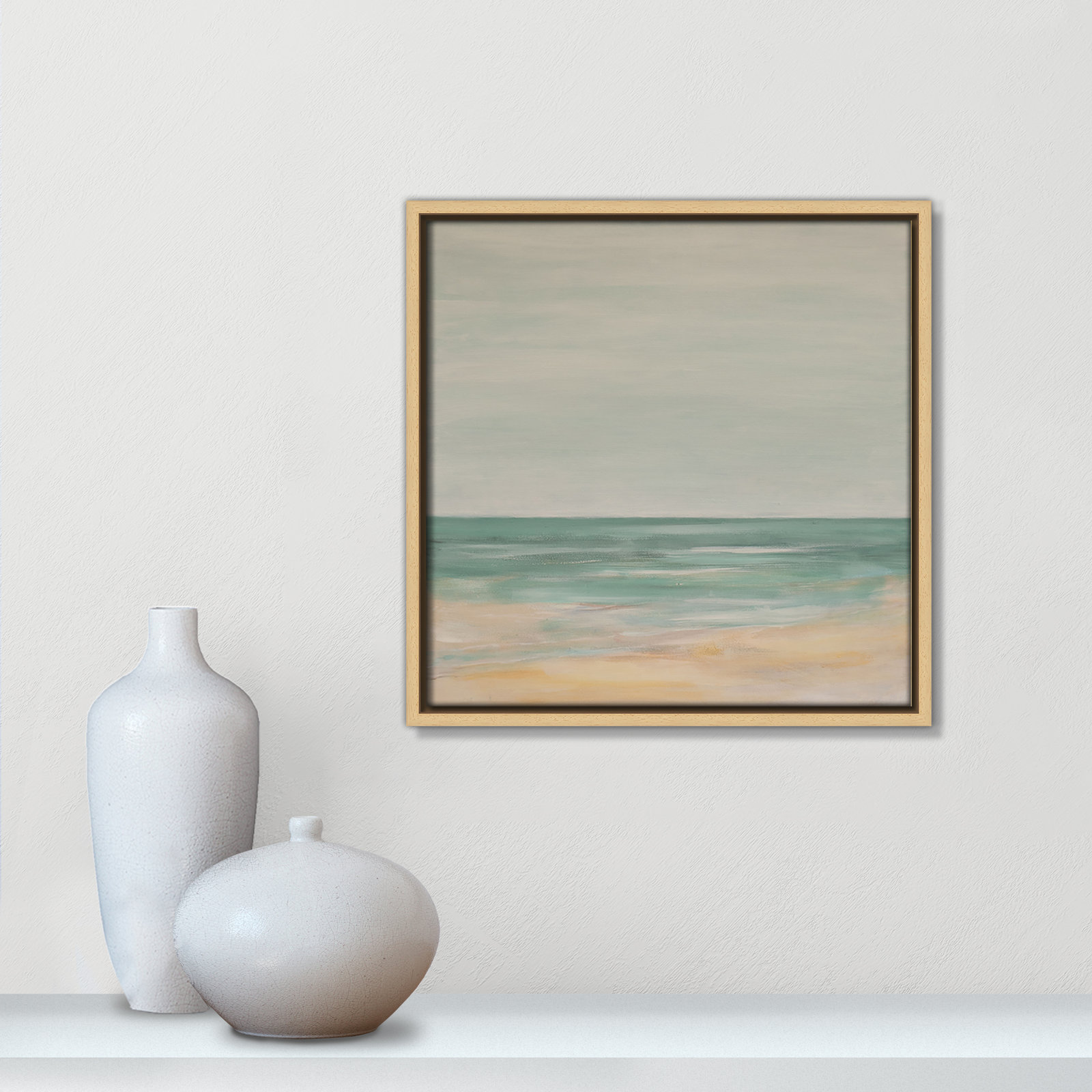 Horizon Print by S.H. Khan, 13.5" H x 13.5" W, Natural
