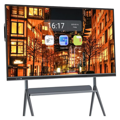JYXCN 4K Smart Board 75 Inch Interactive Whiteboard All-in-One, Touch Screen Computer with Dual System & Cloud Sharing Suitable for Classroom, Office & Presentations?(Include Wall Mount)