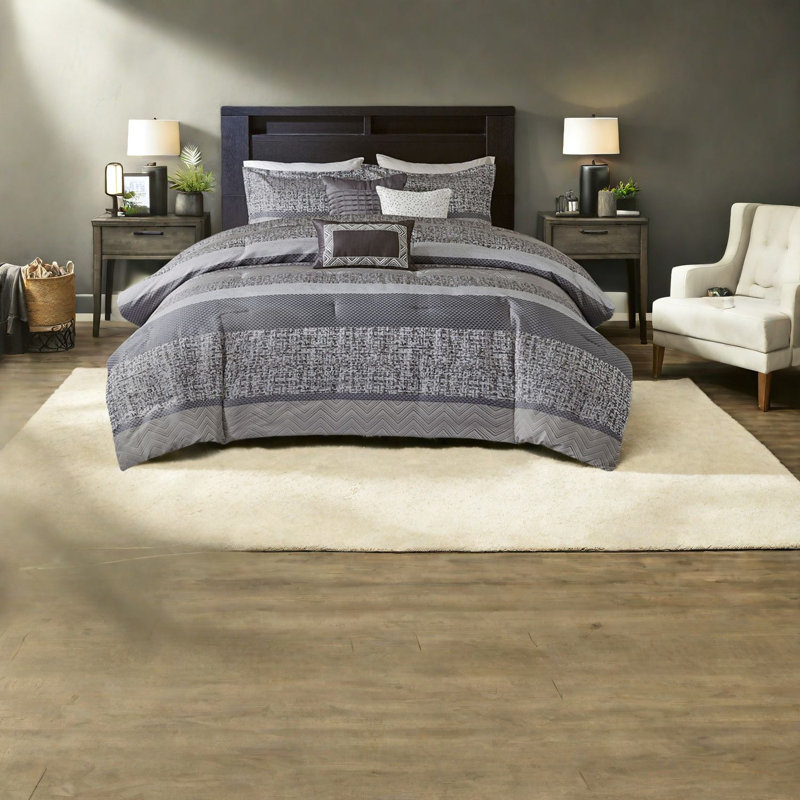 Ensembles de literie luxueux en jacquard, polyester grand, décoration intérieure moderne