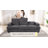 Modern 3 - Seater Chenille Upholstered Sofa ，sofa Couch With Square Arms For Living And Bedrooms-1790023697