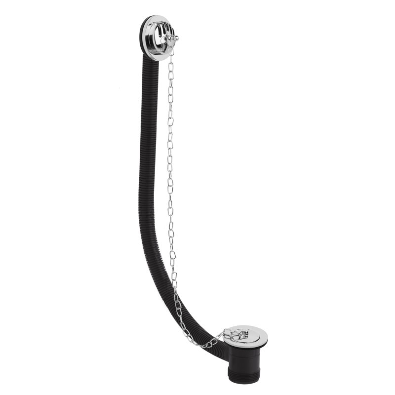 Creamer 6.3cm Chain and Stopper Waste Bath Waste With Overflow