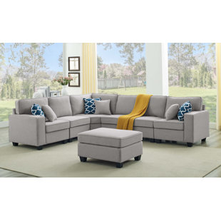 Refiye 5 - Piece Upholstered Flexible Modular Sofa, Seats with Storage