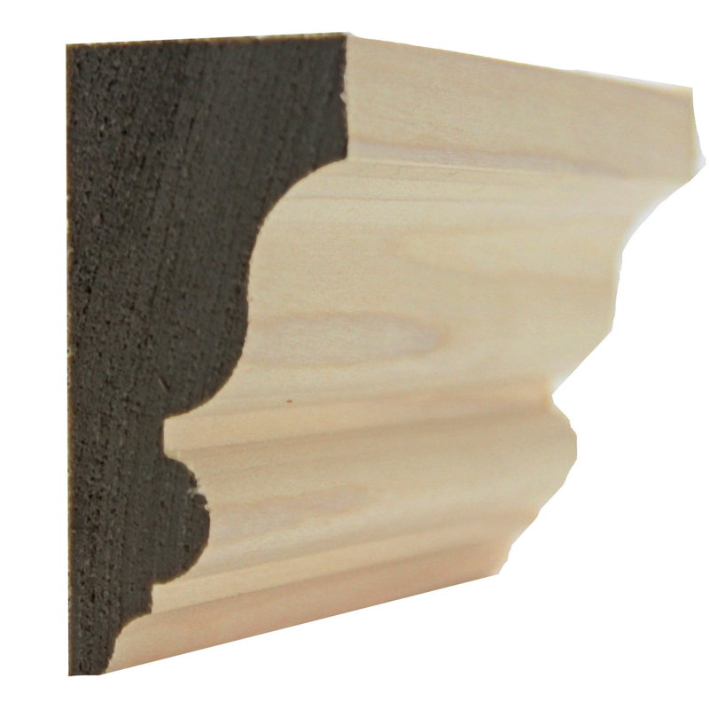 Moulure couronnée EWSC13 de 2 3/4 po de hauteur x 1 3/8 po de profondeur. Sans finition, Peuplier