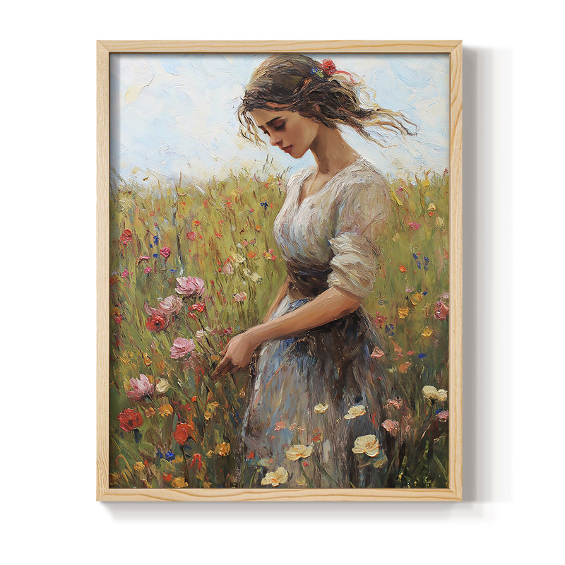 Reproduction encadrée WOMEN Series CCXCIX - bois massif, H 21 po x l 17 po, Naturel