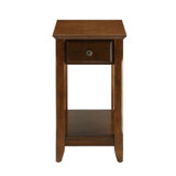 Solid Wood side table Rectangular End Table Desk with Single Drawer