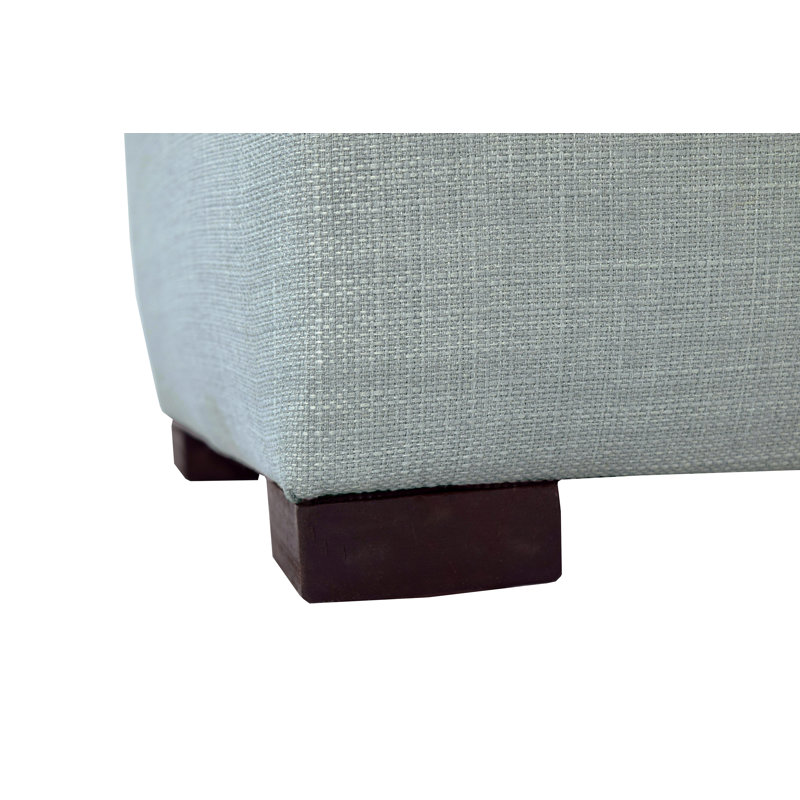 Raburn Upholstered Storage Bench, Sea Mist Green