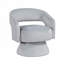 Fauteuil rembourré en velours avec base ronde-1987203453