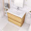 Meuble-lavabo simple 36 po en chêne avec plateau en résine intégré