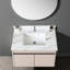 Comptoir de meuble-lavabo 37 po - blanc, matériau marbre blanc 37 po pour dosseret 4 po, lavabo rectangulaire et impact, convient aux armoires standard, pierre frittée