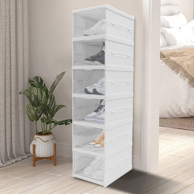 Dudi 6 Pair Stackable Shoe Storage Box