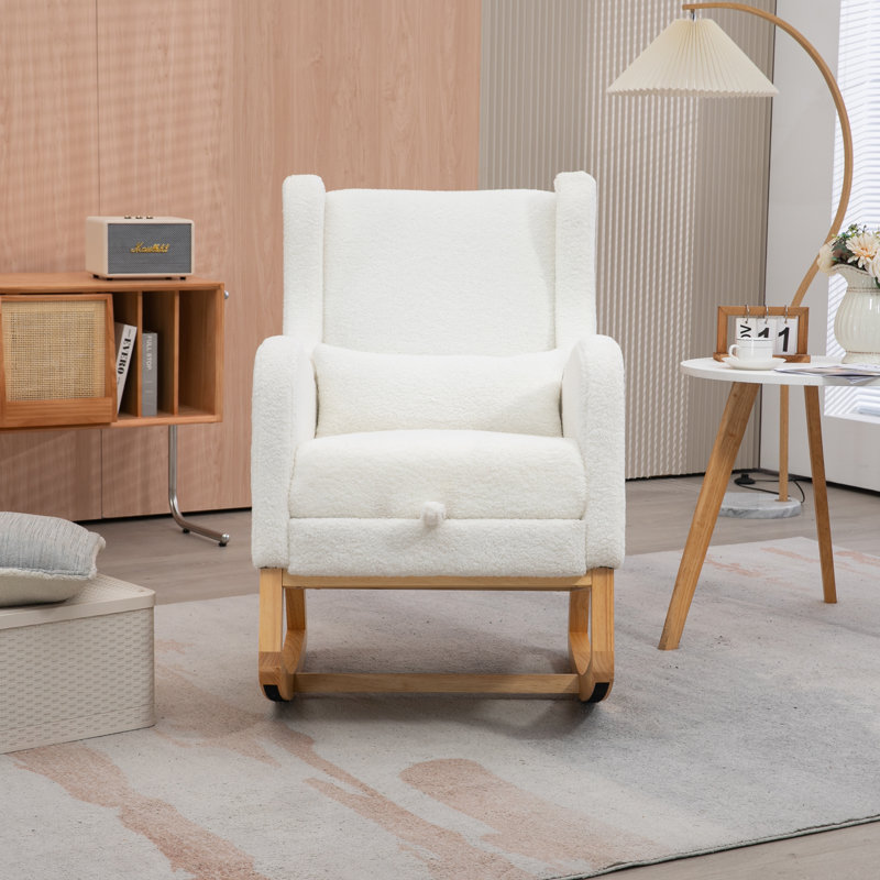 Chaise berçante Jakela, Naturel, Ivoire