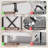 Hall Tree With Bench And Shoe Storage, Coat Rack With Shoe Storage, Wood Look, Coat Rack With Bench, Industrial Style, Large 6 Hooks, 31.5" X 15.8" X 71" White Color-1152382511