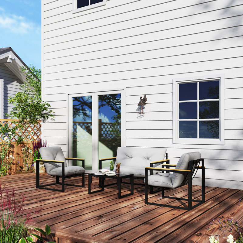 Garden Sofa Set, Light Grey