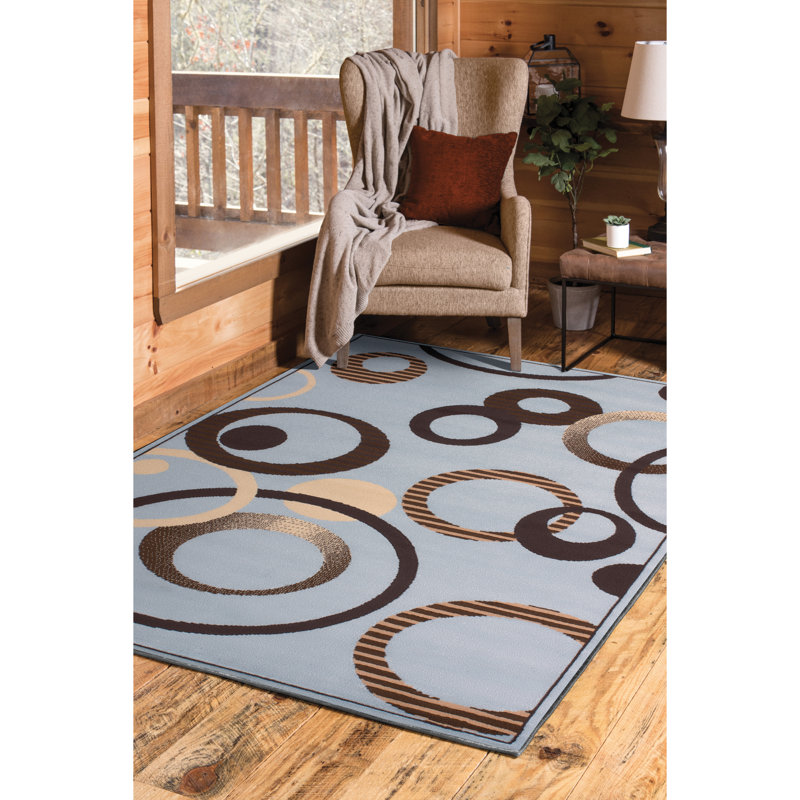 Tapis bleu Gober, 5 pi 3 po x 7 pi 2 po
