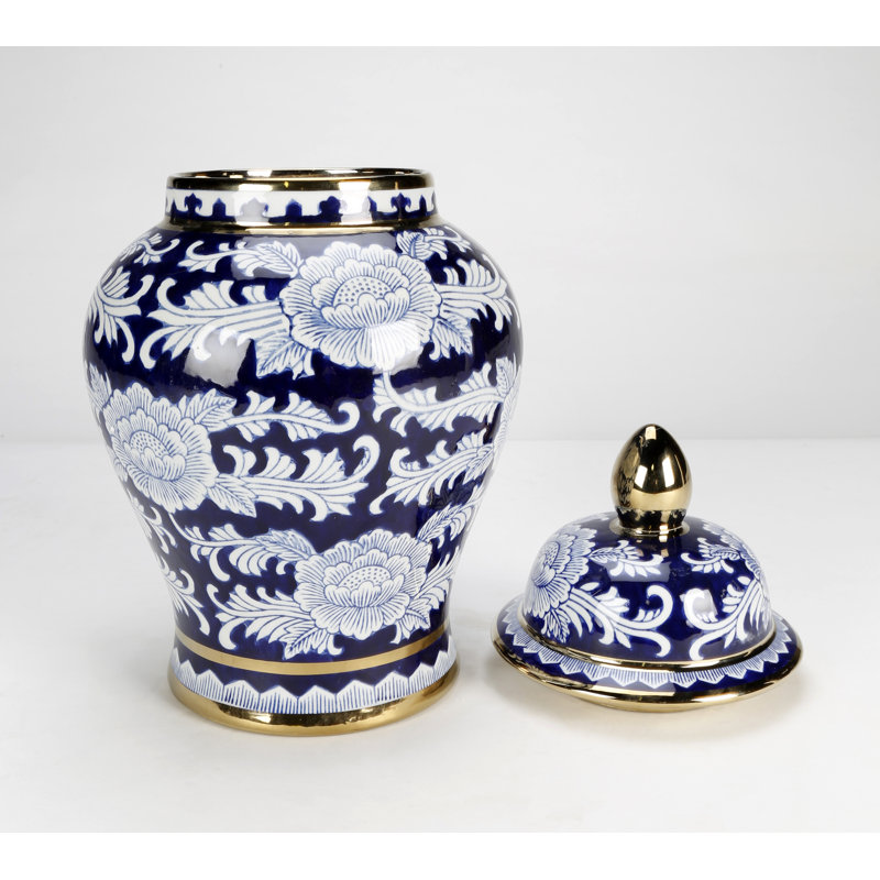 Pot Fehime, bleu / blanc