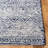 Abstract Hand Tufted Wool/Cotton Geometric Rug in Ivory/Blue-10685545