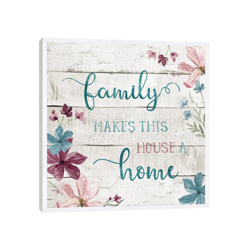 Family Home by Carol Robinson - Print on Canvas, 66.04 cm H x 66.04 cm W, White Framed