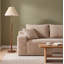 Fauteuil d'appoint modulaire en velours côtelé Camel