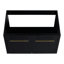 Armoire de salle de bain 30 po avec lavabo, fixation murale, couleur châtaignier noir, cuve en résine à rebords épais, porte, accessoire de meuble-lavabo de 30 po, style moderne et silencieux-1403271220