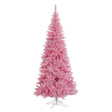 9' Pre-Lit Pink Medium Ashley Spruce Artificial Christmas Tree - Clear and Pink Lights