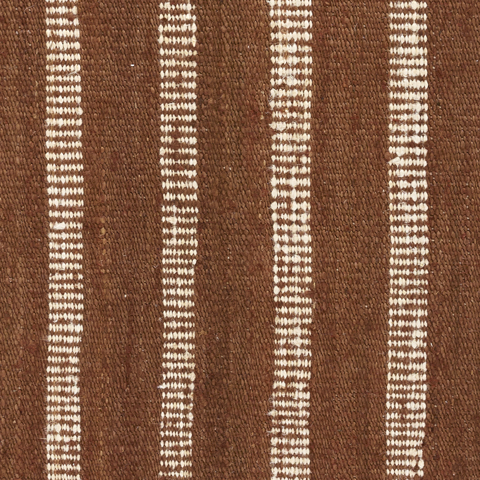 Aadison Rust Hand-Woven Striped Jute Rug, Runner 2'6" x 8'