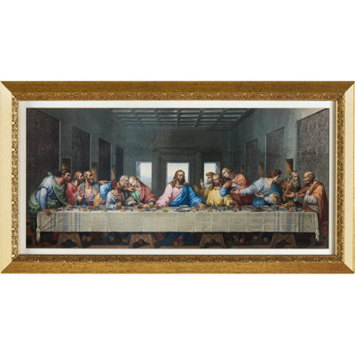 Art mural encadré, «La Cène», or