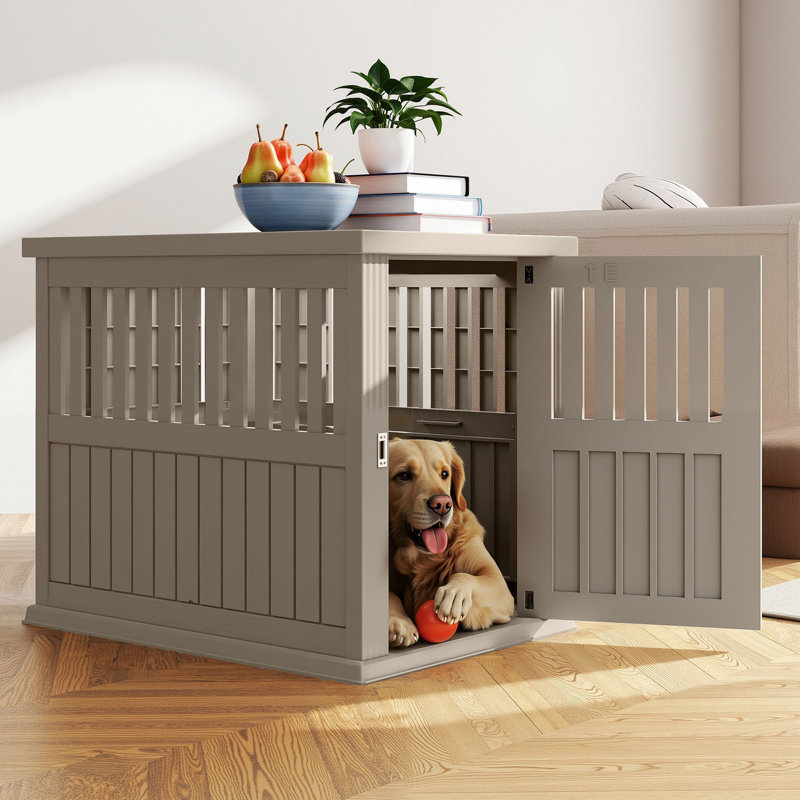 Niche pour chien et table d'appoint Elegant, Brun