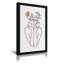 Art mural encadré floral, impressions sur toile 12 x 18 pouces avec cadre noir pour bureau de chambre à coucher
