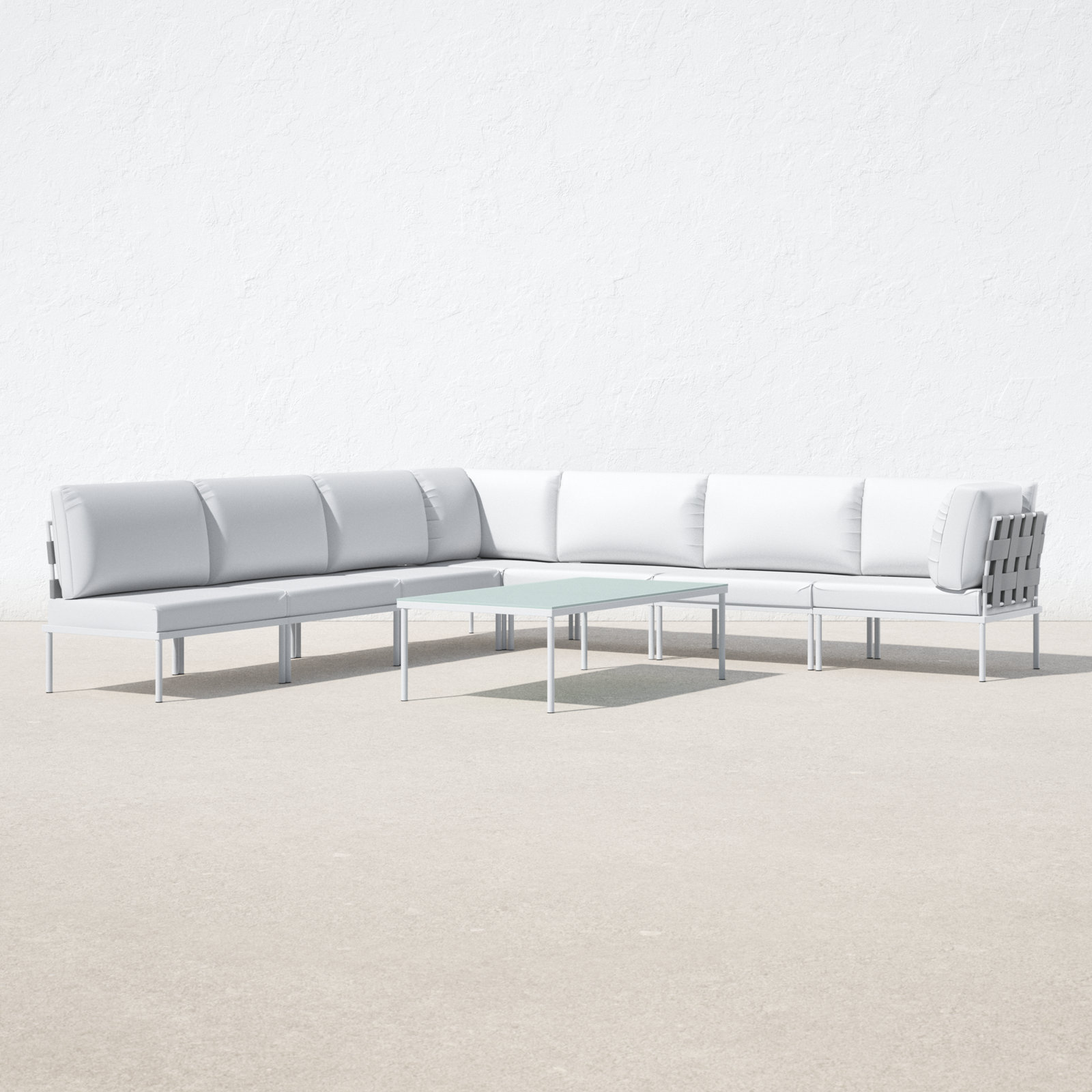 Harmony 8-Person Patio Seating Group, White