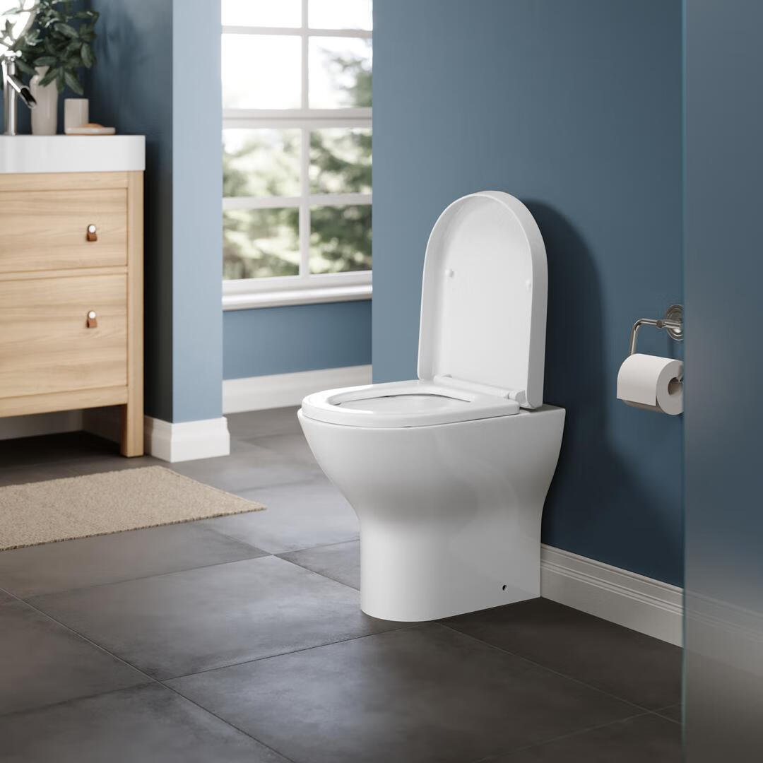 Belfry Bathroom Soft Closed Coupled Toilet with a Back to Wall Toilet ...