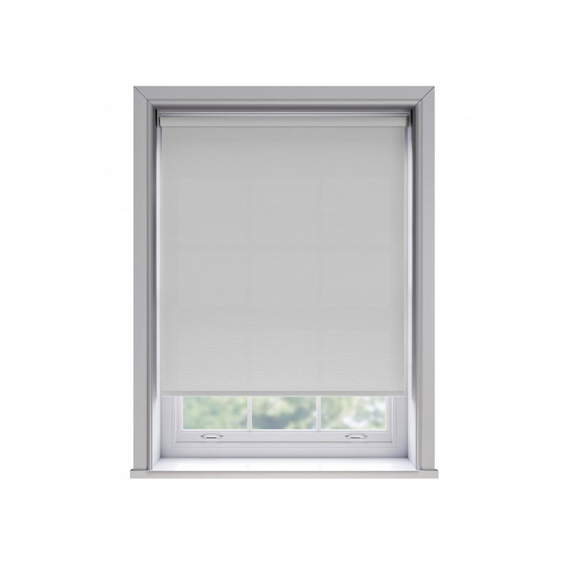 No Drill Thermal Blackout Roller Blind, 50cm W x 165cm L, White