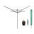 Brabantia Lift-O-Matic Outdoor Clothesline (164 ft) with Ground Spike, Cover, Clothespins and Bag-67236706