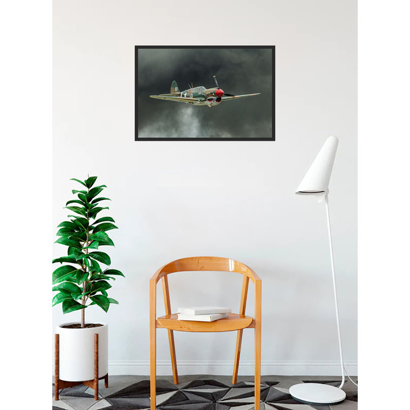 P-40 WW2, avion militaire en vol, impression sur affiche, H 18 po x l 24 po x P 0,5 po