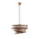 Lustre réglable Elegant, structure en métal brun clair, 3 tailles de capuchon (15,7 x 3,5 po, 12,6 x 6,7 po, 8,7 x 7,9 po) | Hauteur totale: 11,8 à 47,2 po | 1 x douille E27 (40 W maximum) | Parfait pour la salle à manger et les espaces de vie, design élégant et fonctionnel