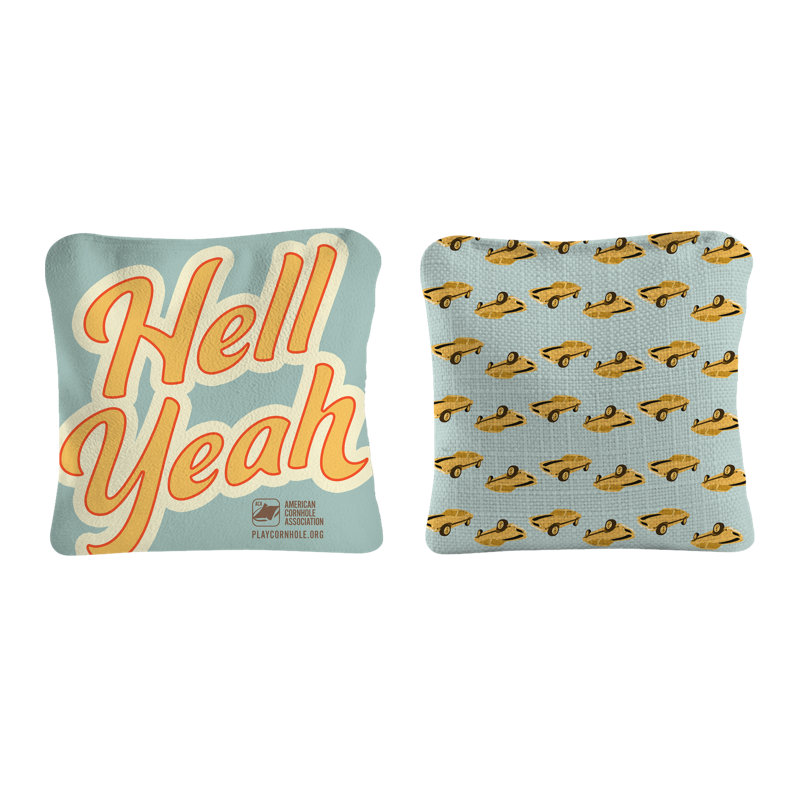 Sacs de cornhole rétro «Vintage Yeah Synergy», Jaune