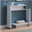 Console contemporaine avec deux tablettes ouvertes - blanc