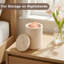 Pot en marbre naturel avec couvercle, pot de rangement décoratif pour meuble-lavabo pour boules de coton, écouvillons et accessoires de salle de bain