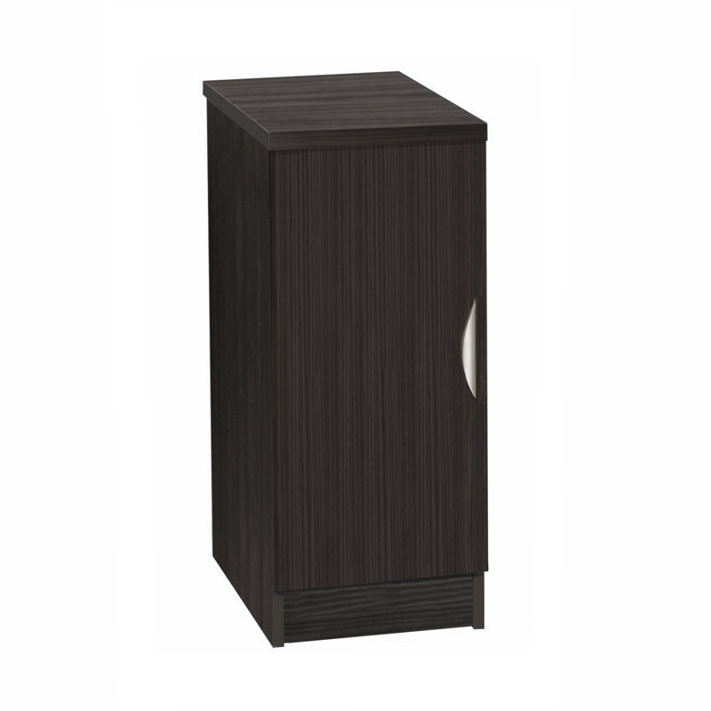 Shatzer 1 -Shelf Storage Cabinet, Black Havana