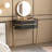 High-quality Makeup Vanity, Glass Top,Stainless steel legs,Very easy to assemble
