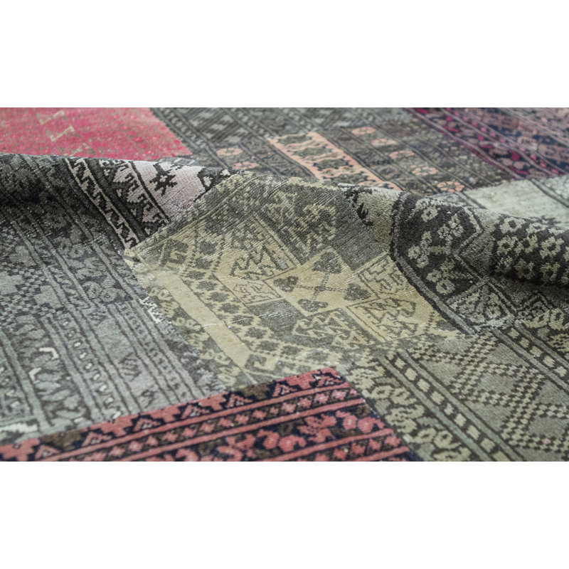 Afghan Wool Patchwork Area Rug