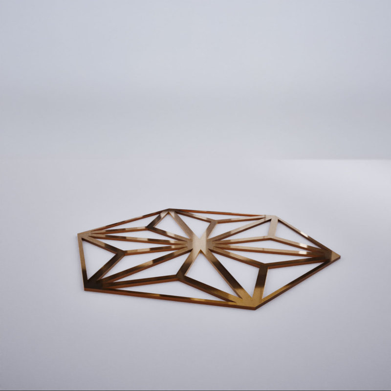 Petits panneaux muraux décoratifs en acrylique Hampton, petit, l 11 3/8 po x H 13 1/8 po x T 1/8 po, miroir bronze, Bronze