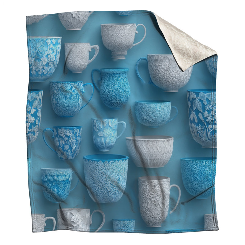 Jeté polaire à motif floral - Jetés décoratifs pour canapés ou lits, 50in W x 60in H